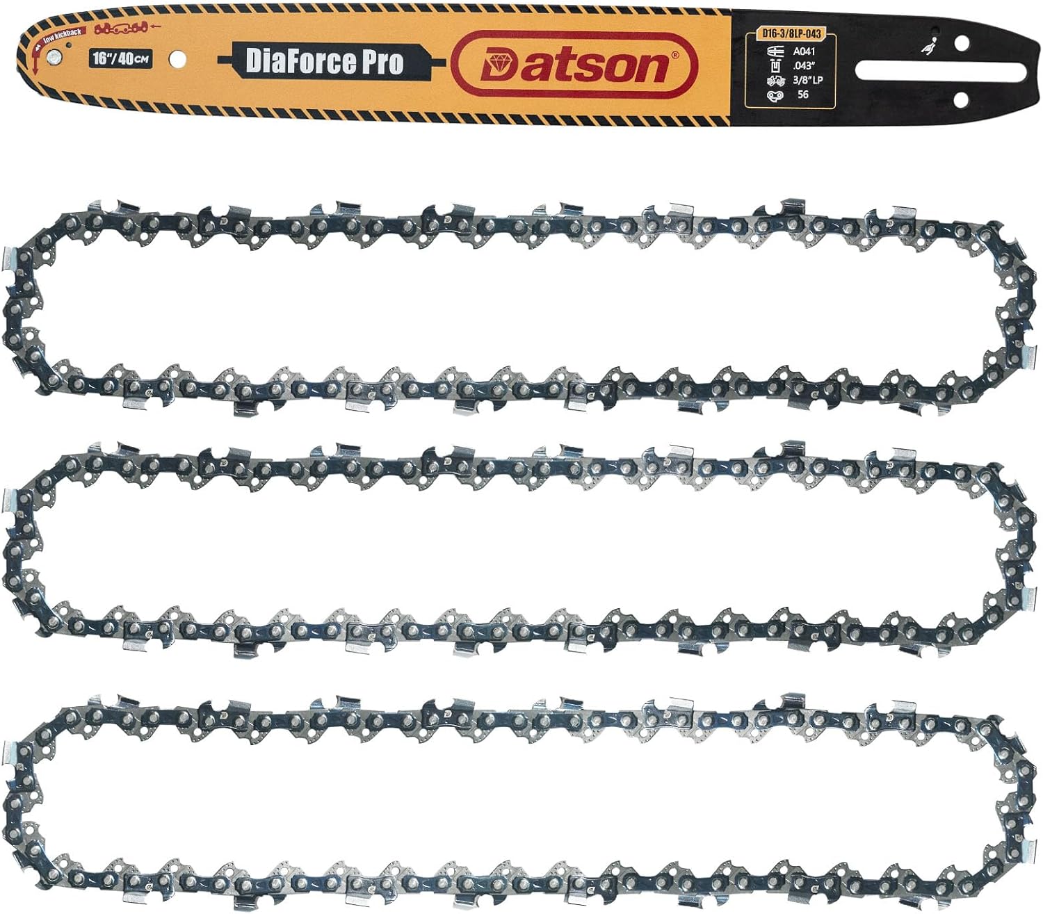 16" Chainsaw Bar & Saw Chain for Dewalt DCCS670,Milwaukee M18 2727-20, EGO CS1600/CS1604,WORX WG385,POULAN 300E,CRAFTSMAN CMCCS660